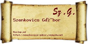 Szenkovics Gábor névjegykártya